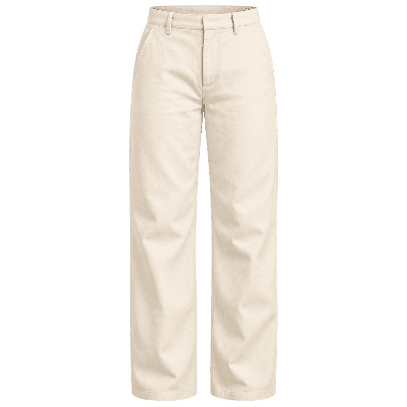 Generated item image of relaxed cream high-rise trousers