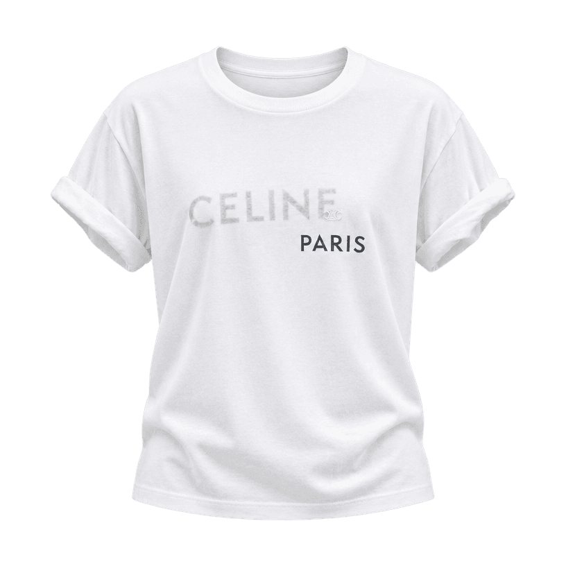 Generated item image of relaxed white rolled sleeves cotton jersey graphic t-shirt