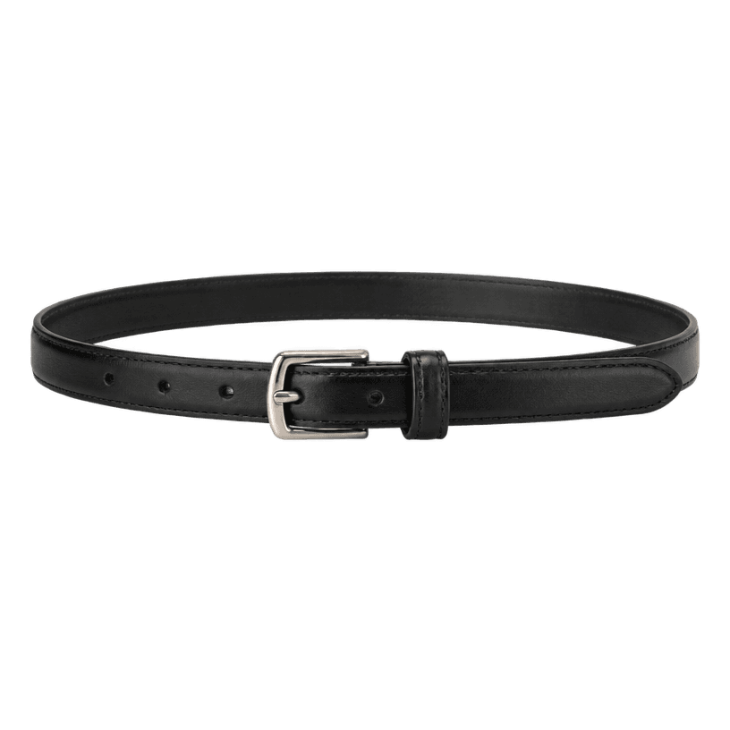 Generated item image of fitted black narrow leather belt